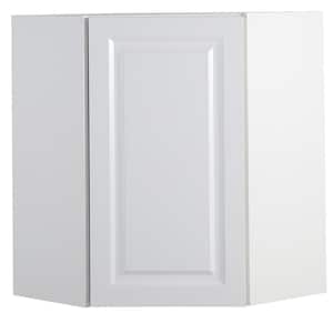 Benton Assembled 23.6x30x23.6 in. Corner Wall Cabinet in White