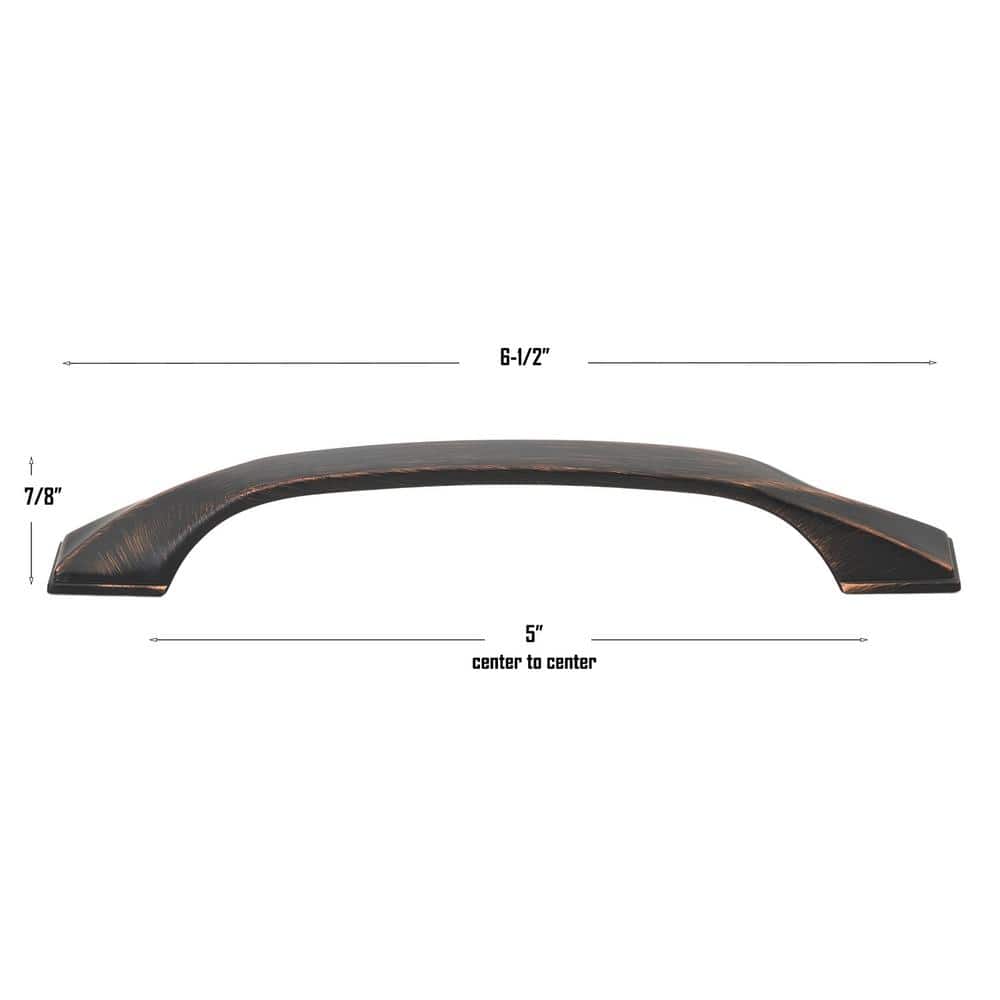 5 in. Oil Rubbed Bronze Twisted Arch Cabinet Pull