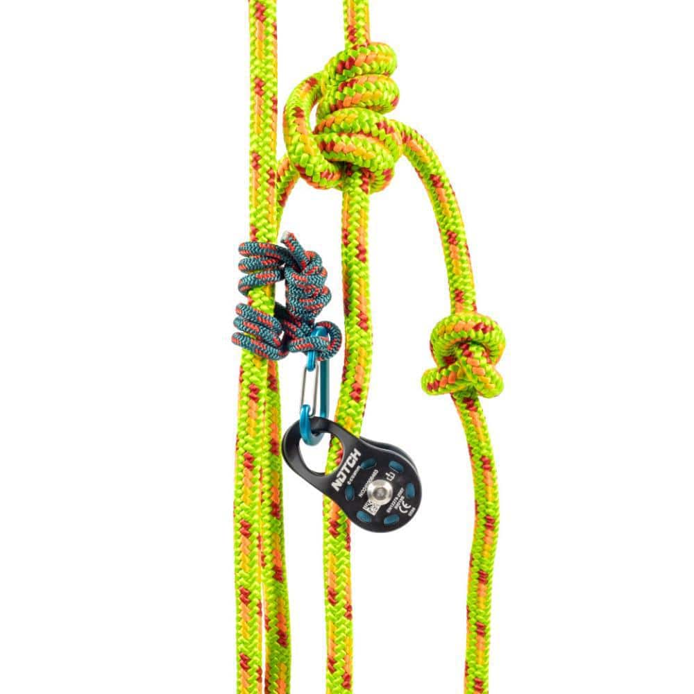 Steel Micro Pulley Combo with Carabiner and Cord