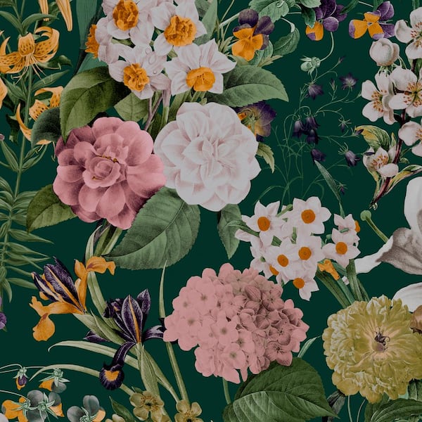 Graham & Brown Glasshouse Flora Emerald Wallpaper