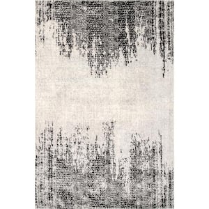 Penelope Faded Tribal Chevrons Gray 6 ft. 7 in. x 9 ft. Area Rug