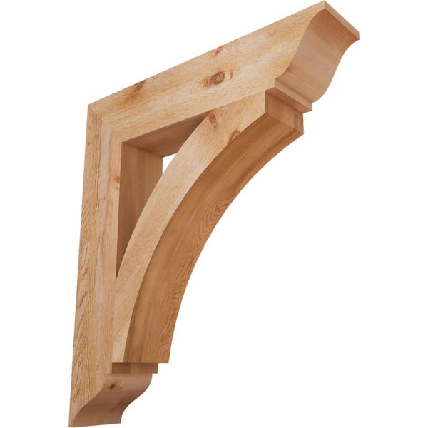 6 in. x 34 in. x 30 in. Western Red Cedar Thorton Traditional Rough Sawn Bracket