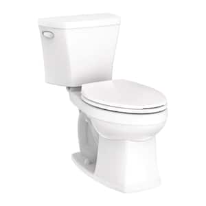 Avalanche 2-Piece 1.28 GPF Single Flush Elongated Toilet in White with Slow Close Seat