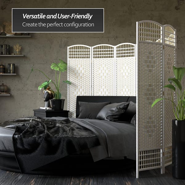 5.5 ft. White 6-Panel Room Divider
