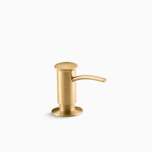 Contemporary Design Soap/Lotion Dispenser in Vibrant Brushed Modern Brass