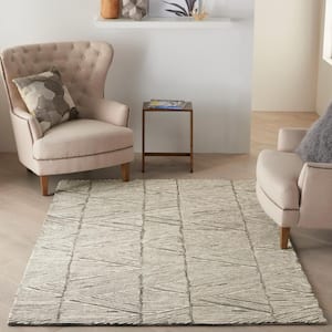 Vail Grey/White 5 ft. x 7 ft. Contemporary Area Rug