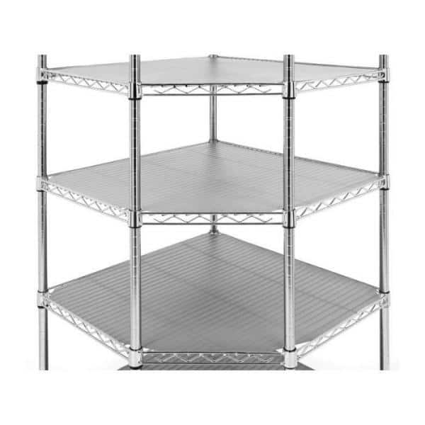 Corner Wire Rack Shelving Cover Size 28 See Through Grey