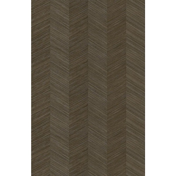 Seabrook Designs 60.75 sq. ft. Portobello Chevy Hemp Embossed Vinyl Unpasted Wallpaper Roll