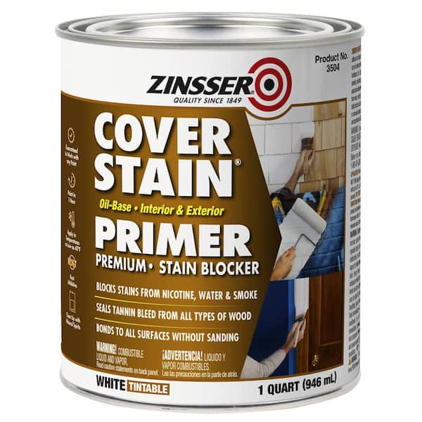 Zinsser Cover Stain 1 qt. White Oil-Based Interior/Exterior Primer and Sealer (6-Pack)