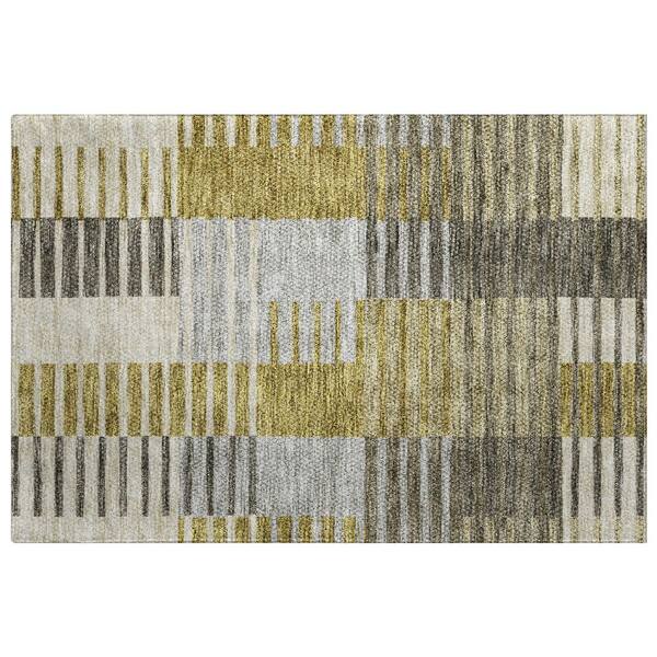 Dream Shag Premium Machine Washable Abstract ADS687 Blue 2 ft. x 3 ft. Accent Rug