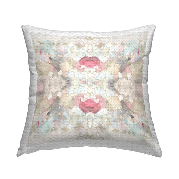 Stupell Industries Pastel Symmetrical Geometric Multi-Color Square Outdoor Throw Pillow