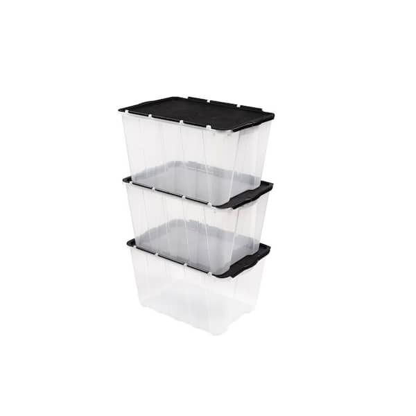 ra-n  Have a question about HDX Clear 12 Gal. Flip Top Storage Tote