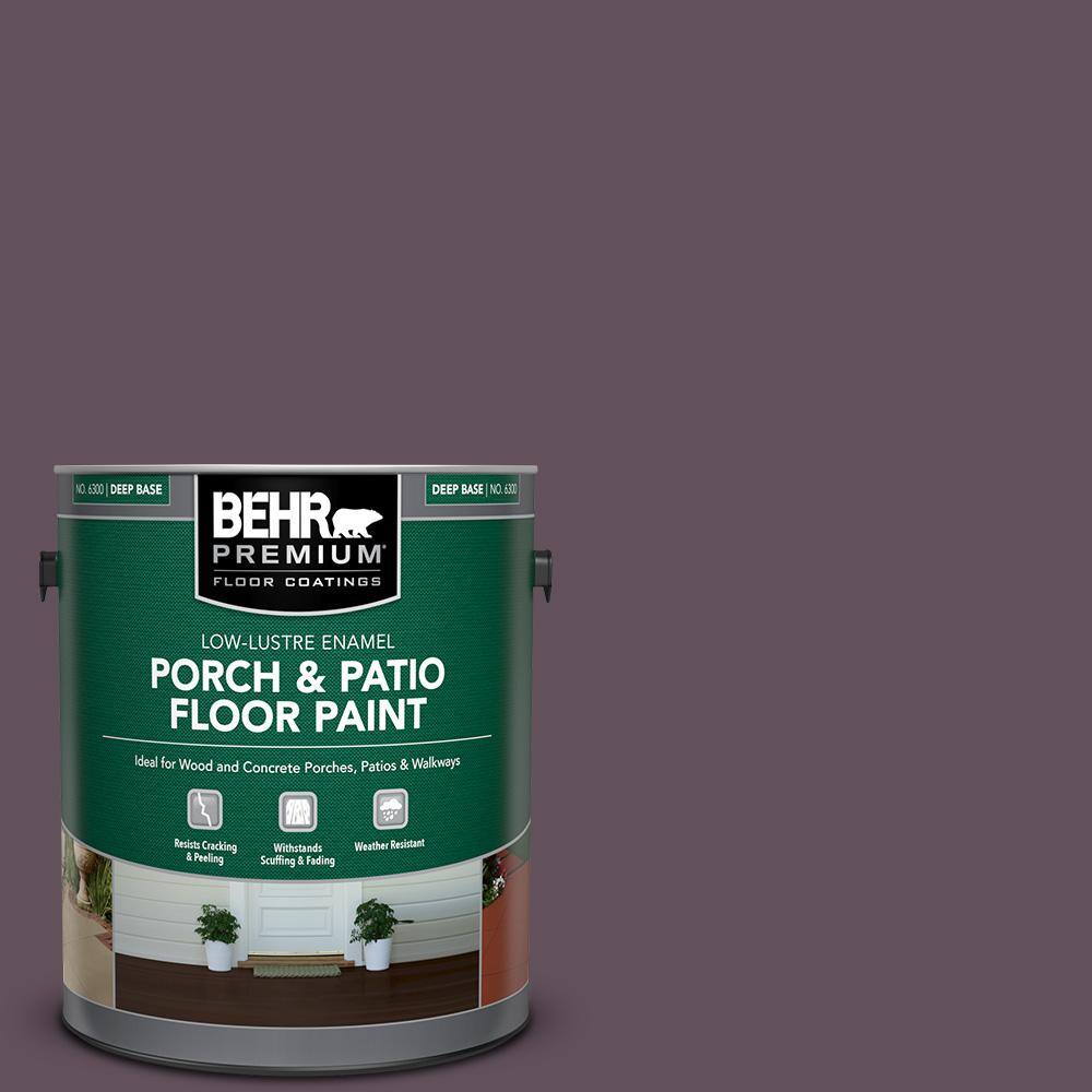 1 gal. #S100-7 Medieval Wine Low-Lustre Enamel Interior/Exterior Porch and Patio Floor Paint price history on PriceWatchPro