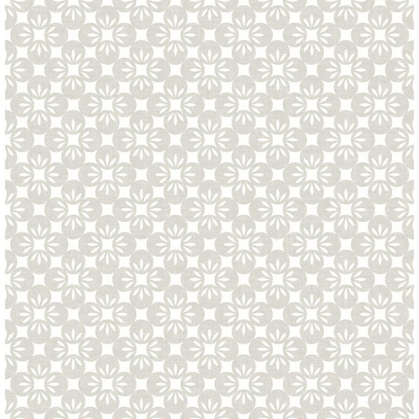 A-Street Prints Orbit Neutral Floral Paper Strippable Roll (Covers 56.4 sq. ft.)