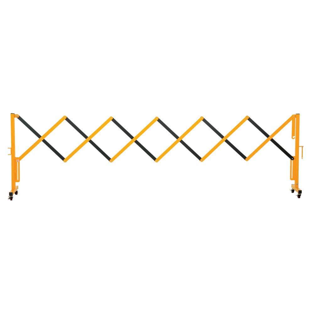Yellow Steel Expandable Security Gate with Wheels