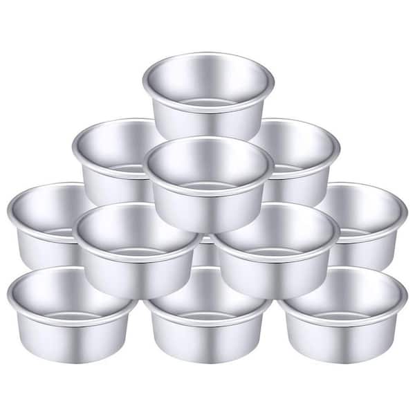 12 Pack Round Cake Pans Aluminum Round Mold Smash Cake Baking Cheesecake Pans for Home Party Baking Supplies