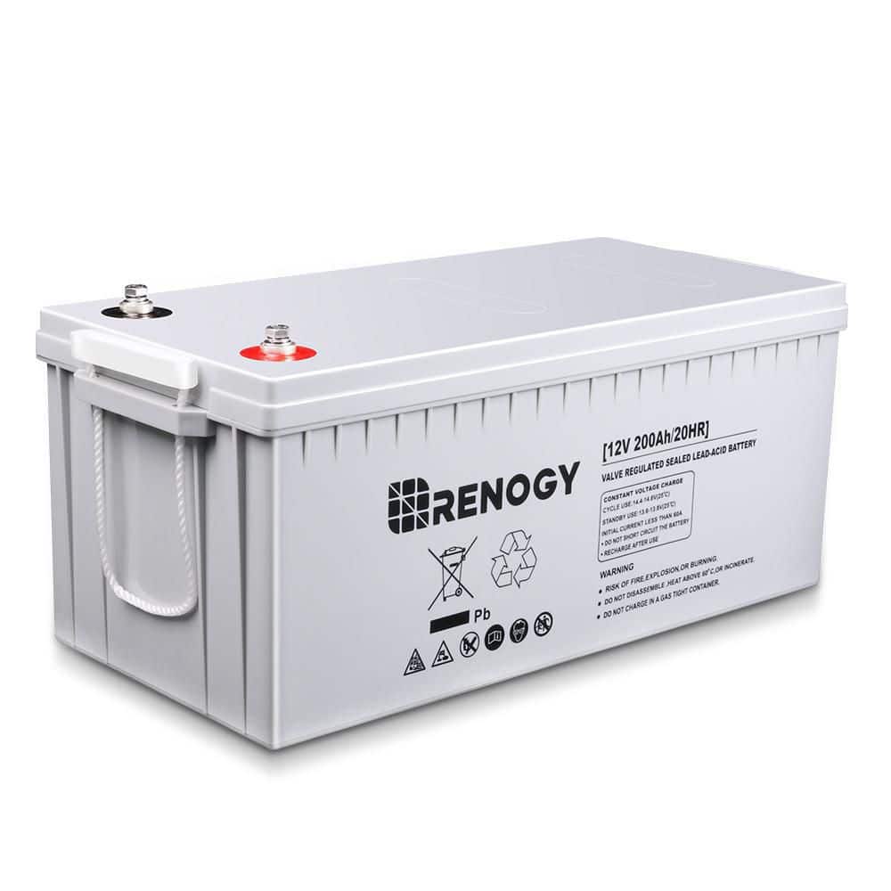 Renogy Deep Cycle AGM Battery 12-Volt 200Ah Safe Charge Most Home
