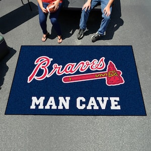 Atlanta Braves Man Cave Navy 5 ft. x 8 ft. Ulti-Mat Area Rug