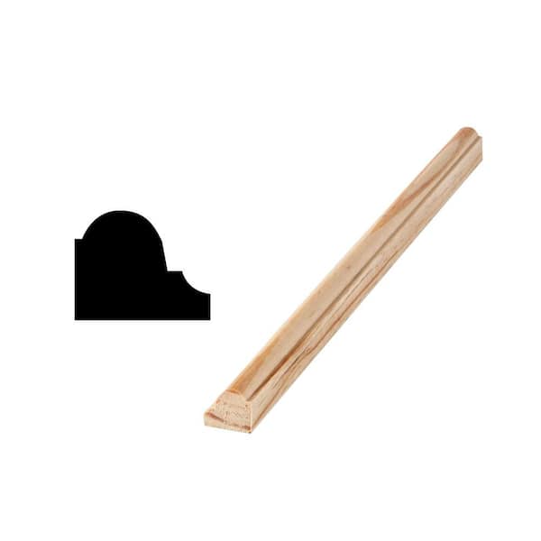 Woodgrain Millwork WG 1207 - 7/8 in. x 11/16 in. Solid Pine Base Cap Moulding