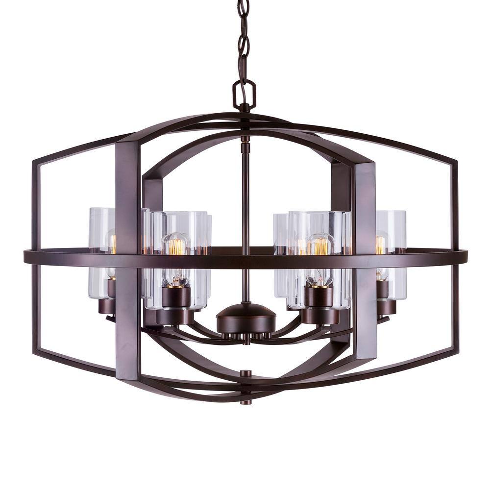 Hyde 6-Light Antique Bronze Pendant with Clear Glass price history on PriceWatchPro