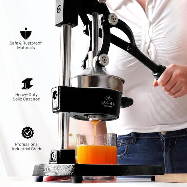 Zulay Kitchen Cast-Iron Orange Juice Squeezer-Black ZK-CITRS-PRSS