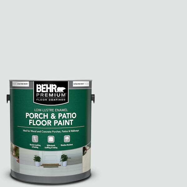 1 gal. #W-F-520 Ash White Low-Lustre Enamel Interior/Exterior Porch and Patio Floor Paint