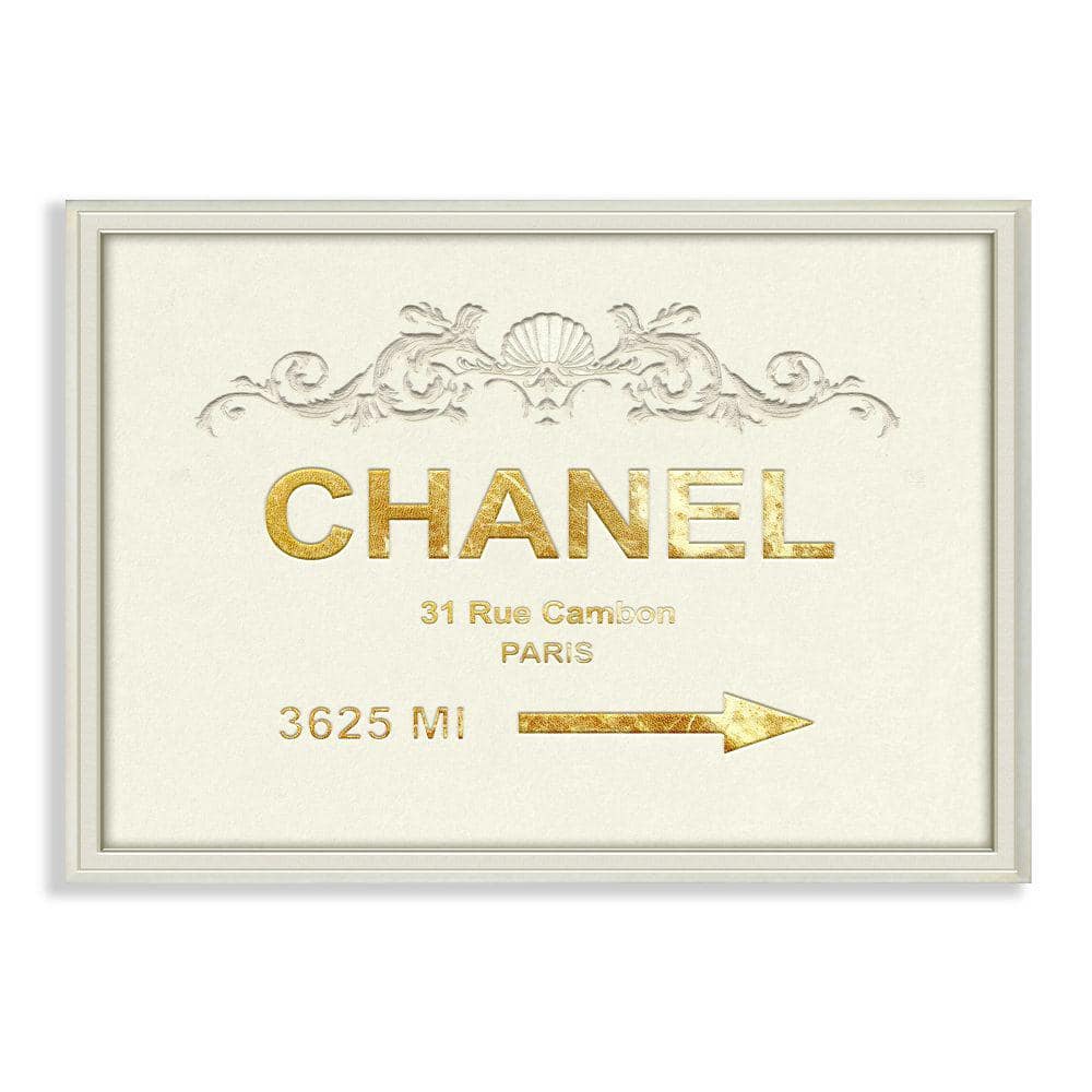 Stupell Industries Parisian Fashion Sign Distance from New York Beauty & Fashion Painting Wall Plaque Art Print Wall Art, 13 x 19