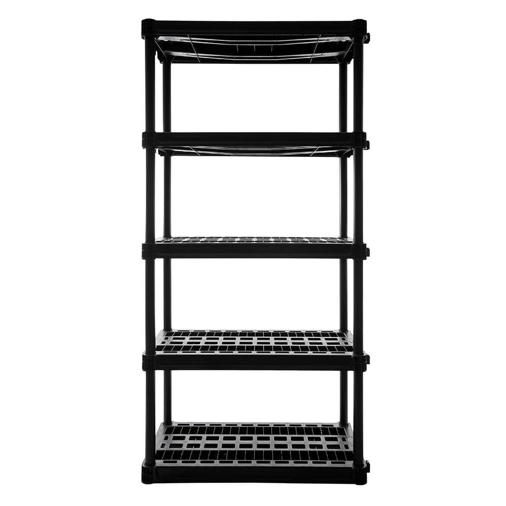 UPC 024099000314 product image for 5-Tier Heavy Duty Impact-Resistant Plastic Garage Storage Shelving Unit in Black | upcitemdb.com