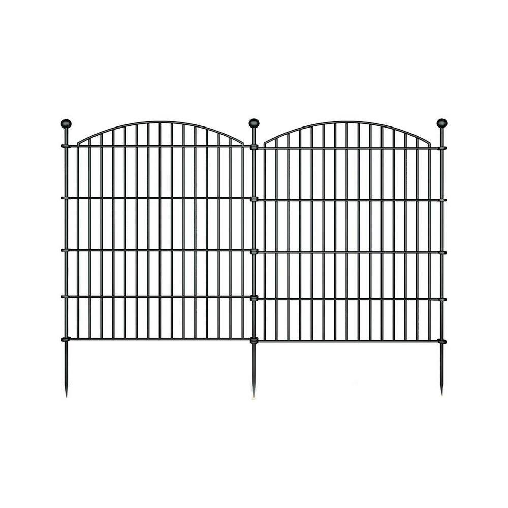 32 in. L x 29 in. H Black Metal No-Dig Outdoor Dog Garden Fence Rustproof Animal Barrier Decorative 10-Pack price history on PriceWatchPro