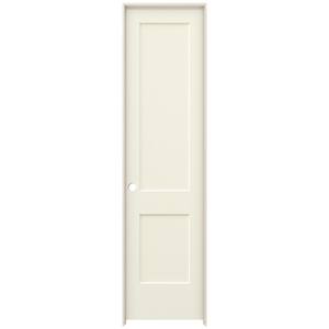 32 in. x 96 in. Monroe Vanilla Painted Right-Hand Smooth Solid Core Molded Composite MDF Single Prehung Interior Door