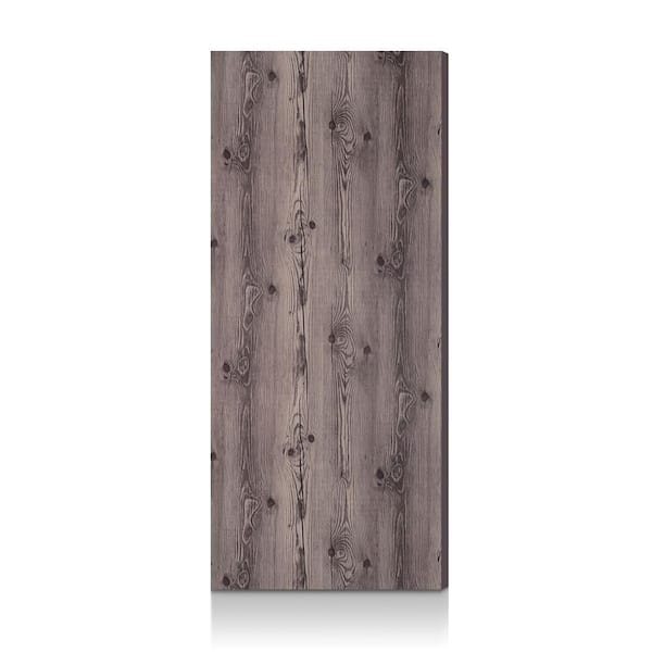 20 in. x 80 in. Weather Gray Texture Flush Hollow Core Composite Interior Door Slab