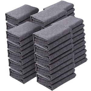 Moving Blankets 72 in. x 54 in. Professional Recycled Cotton Packing Blanket for Protecting Furniture (24-Pack)