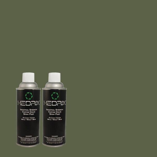 Hedrix 11 oz. Match of QE-40 Alpine Low Lustre Custom Spray Paint (8-Pack)