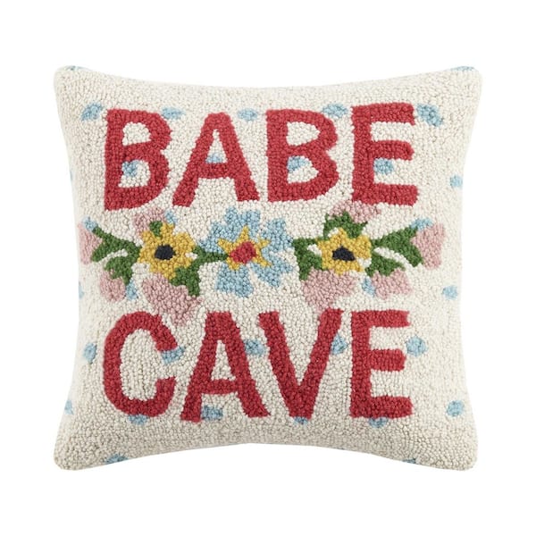 Makers Collective The Pillow Shoppe Babe Cave Wool Hook 16 in. x 16 in. Throw Pillow