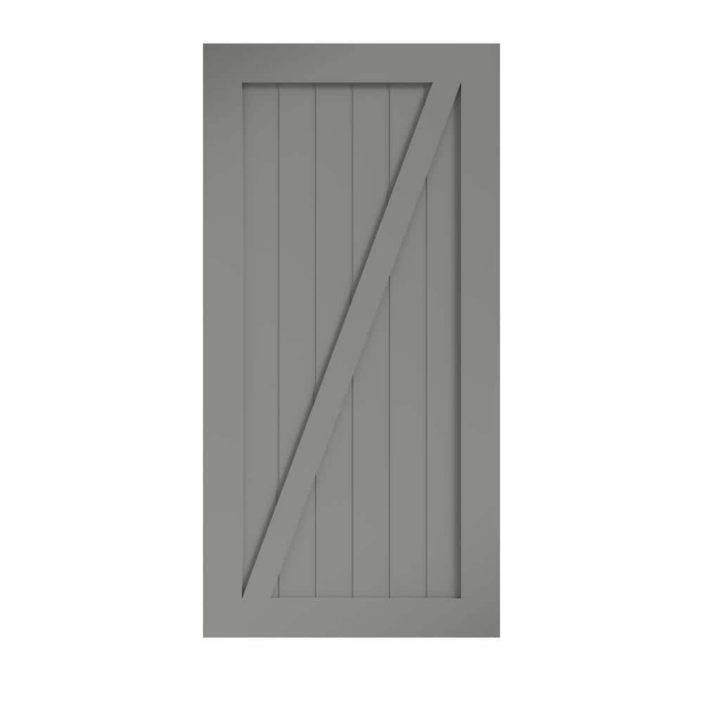 36 in. x 96 in. Z-Shape Solid Core Grey Finished Interior Barn Door Slab price history on PriceWatchPro