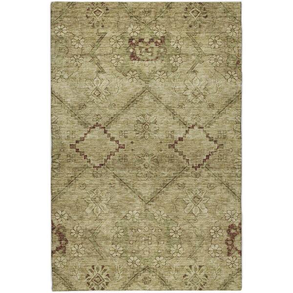 Dream Shag Premium Machine Washable Abstract ADS842 Brown 5 ft. x 7 ft. 6 in. Area Rug