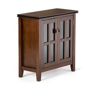 Artisan Solid Wood 30 in. Wide Transitional Low Storage Cabinet in Russet Brown