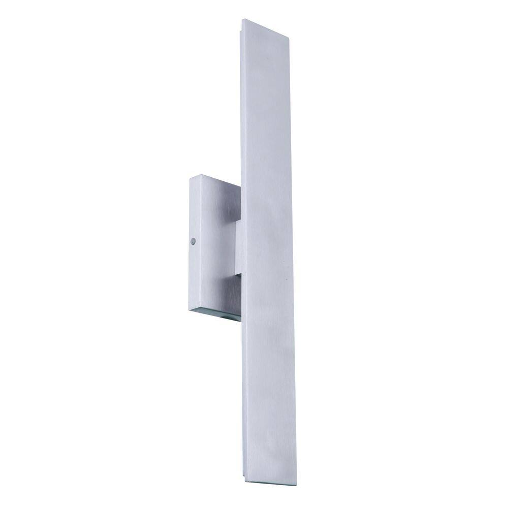 Brushed Aluminum Modern LED Wall Sconce Lantern