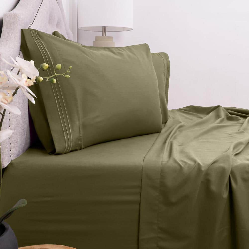 Olive King Ultra Soft Microfiber 4-Piece Sheet Set