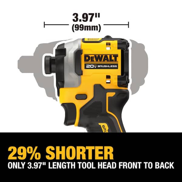 DEWALT DCF850B ATOMIC 20V MAX 1/4 inch Cordless Impact Driver (Tool Only) -  Yellow for sale online