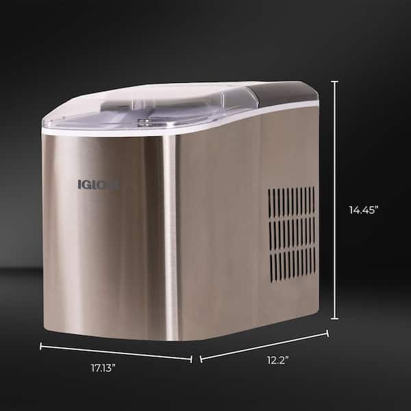 IGLOO 26 lb. Portable Ice Maker in Stainless Steel IGLICEB26SS