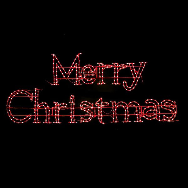 HOLIDYNAMICS HOLIDAY LIGHTING SOLUTIONS 16 in. x 18 in. Dynamic RGBWW Merry Christmas Sign with 415 LED M5