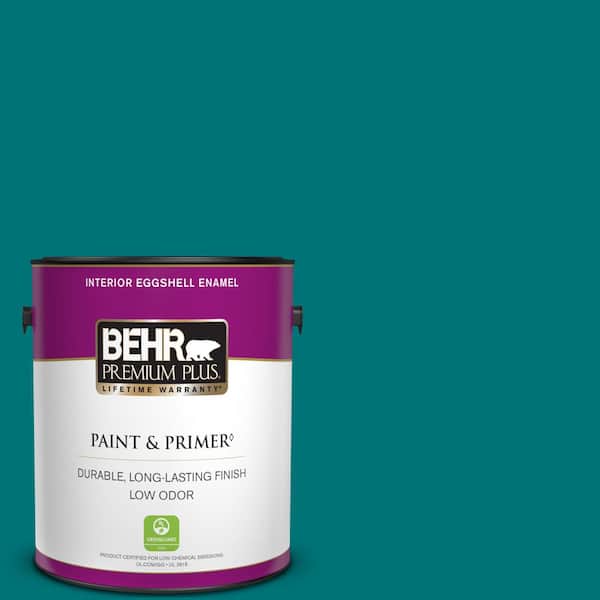 BEHR PREMIUM PLUS 1 gal. #T15-3 Essential Teal Eggshell Enamel Low Odor Interior Paint & Primer