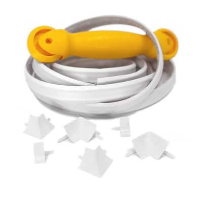 3/4 in. D x 3/4 in. W x 10 ft. L, Corner Molding Project Kit, White (1-Pack)