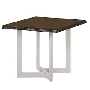 Bayly 22 in. Oak and White End Table