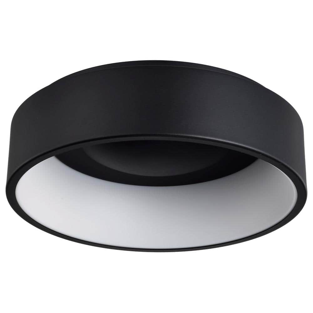 Orbit Modern Black Acrylic LED Flush Mount Light