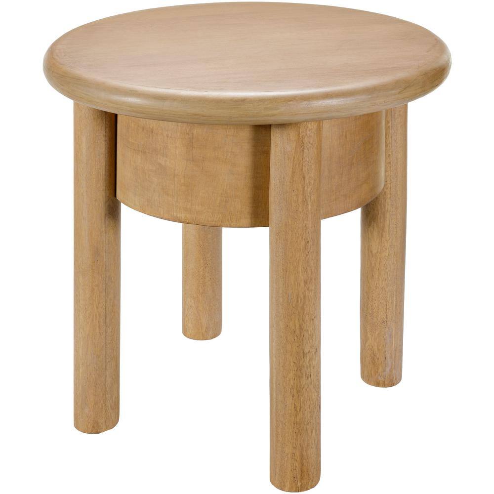 Jasmyn Modern End Table, Brown, 20 in. H x 22 in. W x 22 in. D,Wood