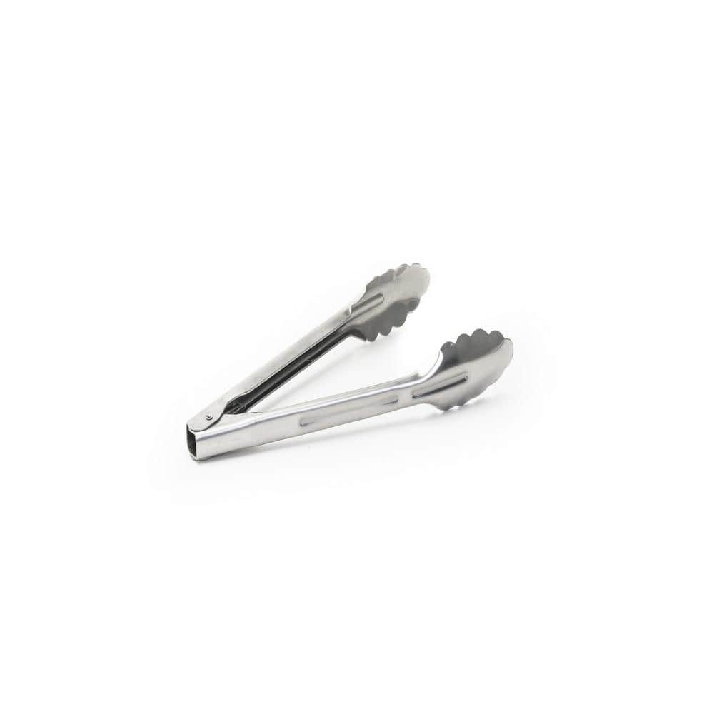 Stainless Steel 9.5 In. Commercial Extra Heavy Utility Tongs