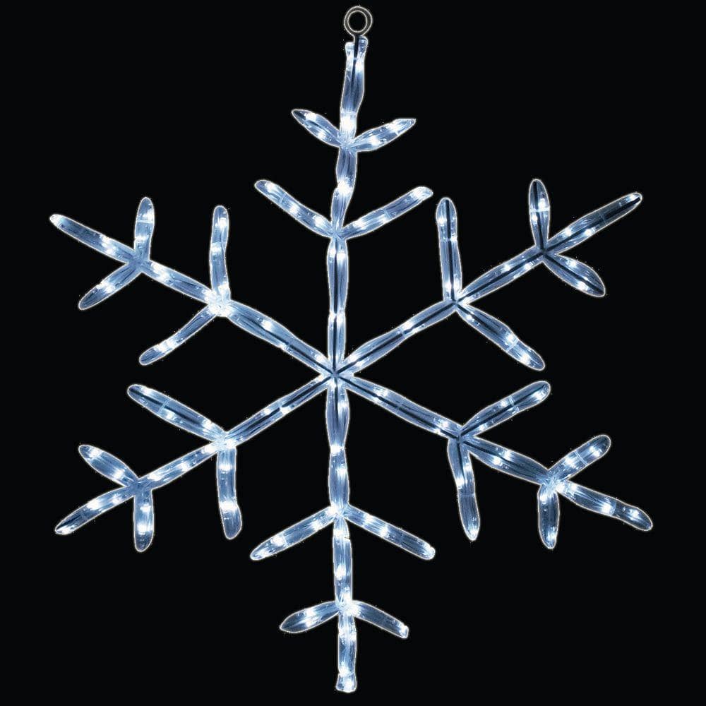 National Tree Company 18 in. 2D Neon White Snowflake with 456 Mini LED  Lights - Fortunoff Backyard Store