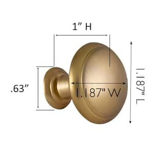 Victorian 1-3/16 in. Satin Gold Cabinet Knob Value Pack (10-Pack)